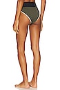 view 3 of 4 Emmy Bikini Bottom in Military Olive Colorblock