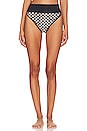 view 1 of 4 Emmy Bikini Bottom in Taupe & Black Check