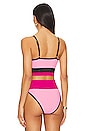 view 3 of 4 Eva Bikini Top in Amour Colorblock