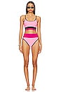 view 4 of 4 Eva Bikini Top in Amour Colorblock