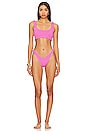 view 4 of 5 Effie Bikini Top in Petal Pink Scrunch