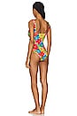view 3 of 3 Tyler One Piece in Neon Blooms Waffle