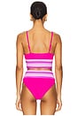 view 3 of 4 Mae Bikini Top in Raspberry Colorblock