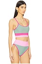view 2 of 4 Eva Bikini Top in Sage Bloom Colorblock