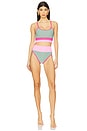 view 4 of 4 Eva Bikini Top in Sage Bloom Colorblock