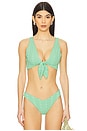 view 1 of 5 Dallas Bikini Top in Sage Bloom Jacquard
