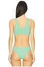 view 3 of 5 Dallas Bikini Top in Sage Bloom Jacquard