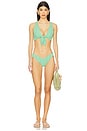 view 4 of 5 Dallas Bikini Top in Sage Bloom Jacquard