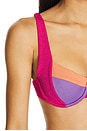 view 5 of 5 Brooks Bikini Top in Coral Bay Colorblock