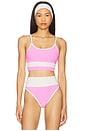 view 1 of 4 Eva Bikini Top in Prism Pink Stripe