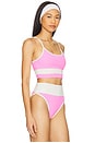 view 2 of 4 Eva Bikini Top in Prism Pink Stripe
