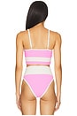 view 3 of 4 Eva Bikini Top in Prism Pink Stripe