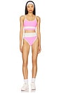 view 4 of 4 Eva Bikini Top in Prism Pink Stripe