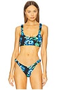 view 1 of 4 Eliza Bikini Top in Black Pansy