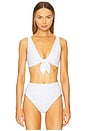 view 1 of 5 Dallas Bikini Top in White Magnolia Eyelet