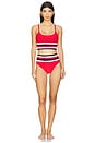 view 4 of 4 Mae Bikini Top in American Colorblock