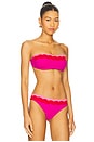 view 3 of 5 Sybil Bikini Top in Fuchsia Red Neon Pink Wave