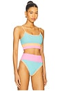 view 2 of 4 Eva Bikini Top in Crush Colorblock