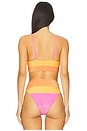 view 3 of 5 HAUT DE MAILLOT DE BAIN TRIANGLE RIZA in Famous Tangerine & Blossom Shine