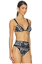 view 2 of 4 TOP BIKINI TRIANGULAR SAIGE in Bandana Black