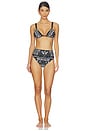 view 4 of 4 Highway Highwaist Bikini Bottom in Bandana Black