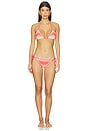 view 4 of 4 Soleil Side Tie Bikini Bottom in Guava Jelly