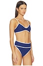 view 2 of 4 Leona Bikini Top in Navy & White