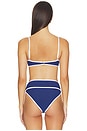 view 3 of 4 Leona Bikini Top in Navy & White