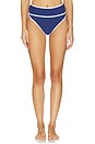 view 1 of 4 Carlotta Bikini Bottom in Navy & White