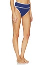 view 2 of 4 Carlotta Bikini Bottom in Navy & White