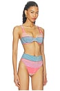 view 2 of 5 TOP BIKINI LULU in Vibrant Volley Stripes