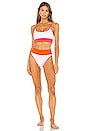 view 4 of 5 EVA ビキニトップ in Orange, Pink & White