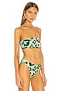 view 2 of 4 Kelsey Bikini Top in Green Leopard
