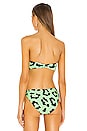 view 3 of 4 Kelsey Bikini Top in Green Leopard
