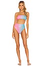 view 4 of 5 Kelsey Bikini Top in Blue & Pink Ombre