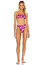 view 4 of 4 Caitlin Bikini Top in Pink & Purple Tie Dye