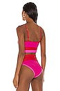 view 3 of 5 Eva Bikini Top in Fuchsia Red & Neon Pink