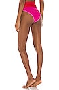 view 3 of 5 Emmy Bikini Bottom in Fuchsia Red & Neon Pink