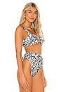 view 2 of 4 Sophia Bikini Top in Black & Cream Animal
