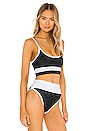 view 2 of 4 Eva Bikini Top in Black & White