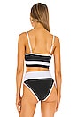 view 3 of 4 Eva Bikini Top in Black & White