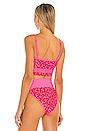 view 3 of 5 Eva Bikini Top in Famous High Risk Red Leopard