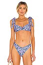 view 1 of 4 Blair Bikini Top in Black Floral