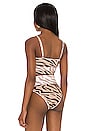 view 3 of 4 Eva Bikini Top in Chapman Zebra