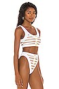 view 2 of 4 TOP BIKINI ISLE in Taupe & White Stripe