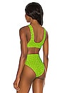 view 3 of 4 Peyton Bikini Top in Lemon Lime Leopard