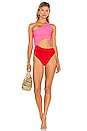 view 1 of 5 Celine Color Block One Piece in Pink & Red