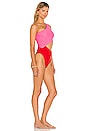 view 2 of 5 Celine Color Block One Piece in Pink & Red
