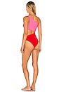 view 4 of 5 Celine Color Block One Piece in Pink & Red