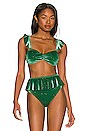 view 1 of 5 Glitter Poppy Bikini Top in Emerald
